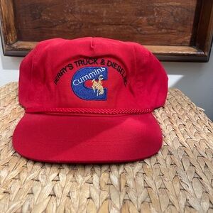 Red Wyoming Cummins Embroidered Cap